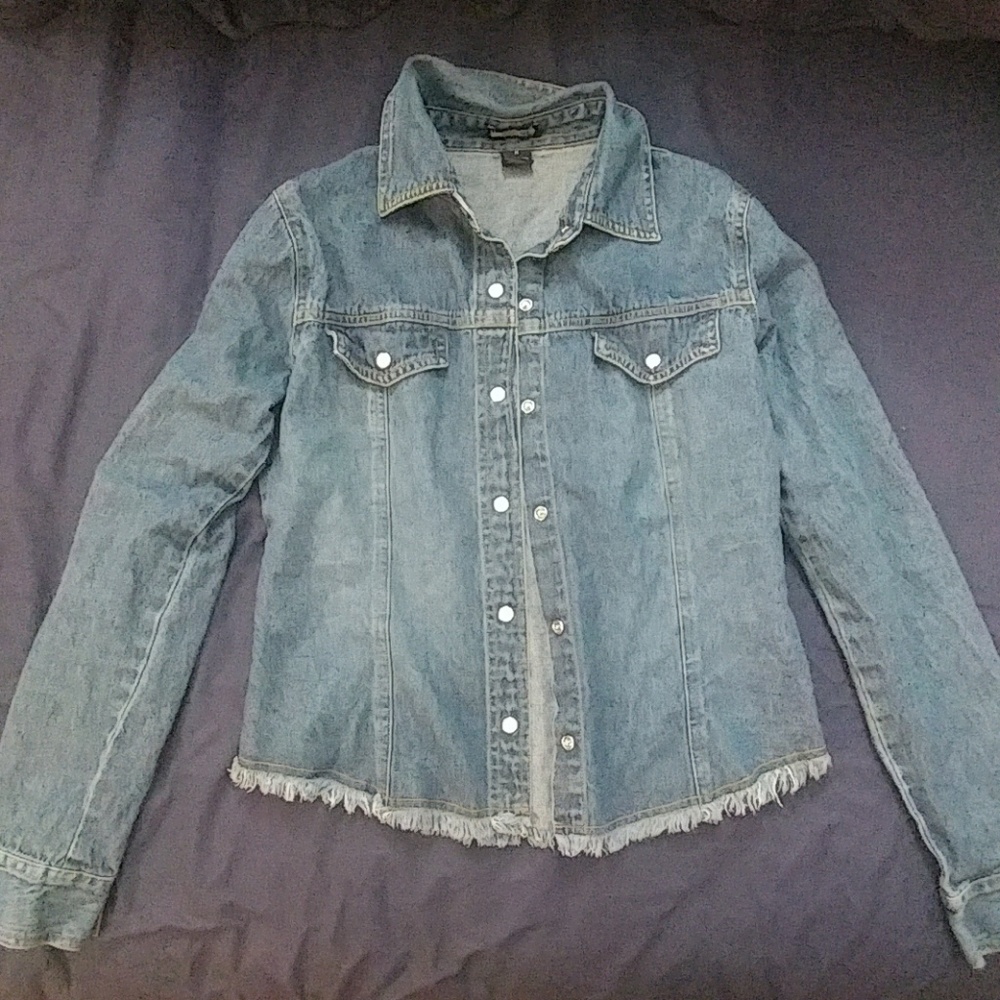 Blue Jean Jacket Long Sleeve Fraired